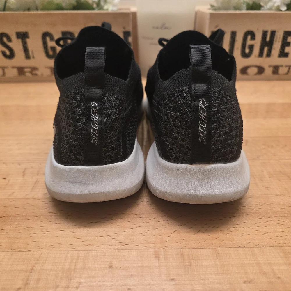 Skechers Women's Ultra Flex Statements Sneakers Black/Gray Athletic Shoes Sz 7.5